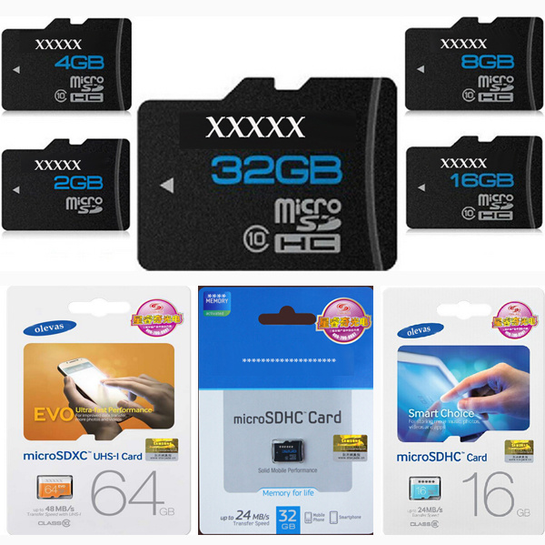 512MB 1GB 2GB 4GB 8GB 16GB 32GB 64GB Class 4 Class6 Class10 U Micro SD Card TF CF Card Evo Ultra SD Cards