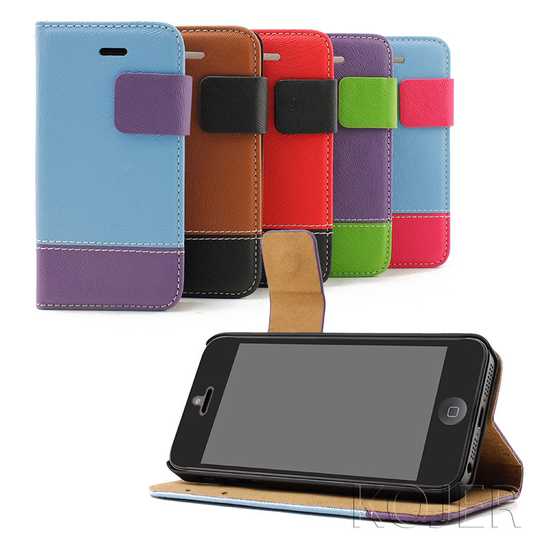 Phone Cover for iPhone 5, Stand Wallet Leather Case for iPhone5