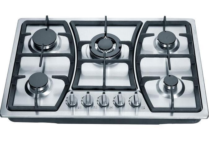 5 Burners Stainless Steel Build -in Gas Stove / Gas Hob
