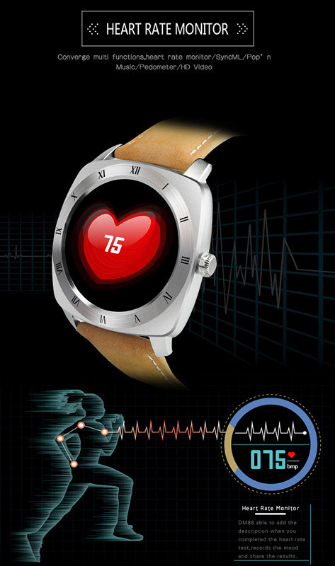 Multipl Functions Smart Watch with Pedometer, Sedentary Reminder, Heart Rate, etc