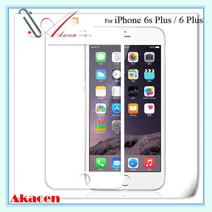 White Full Screen Tempered Glass Screen Protector for iPhone 6s Plus / 6 Plus 5.5 Inch