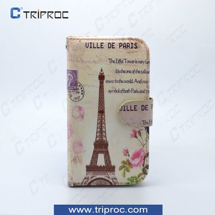 Scenic Series Paris Eiffel Tower _01_ PU Leather Cell Phone Cover for Samsung Galaxy S4 (CVS02)