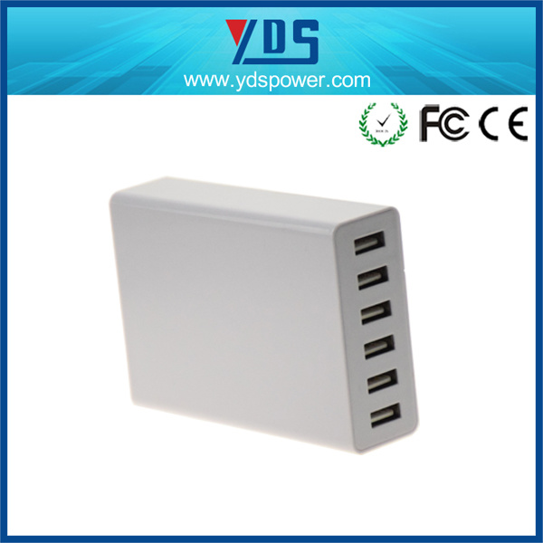 Ce Approved Mobile Phone Charger with 6 USB Ports