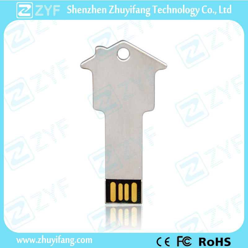 House Design Metal Key USB Flash Drive (ZYF1152)