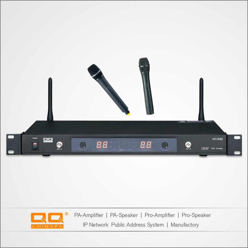 Hot Sell Plastic Collar UHF Wireless Hand Microphone for Export