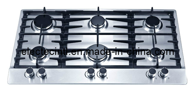 Gas Stove with 6 Burners and Stainless Steel Panel (GH-S926C)