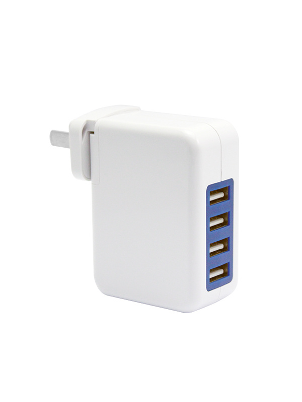 4 USB Ports Travel Adapter Wall Charger 5V 4A