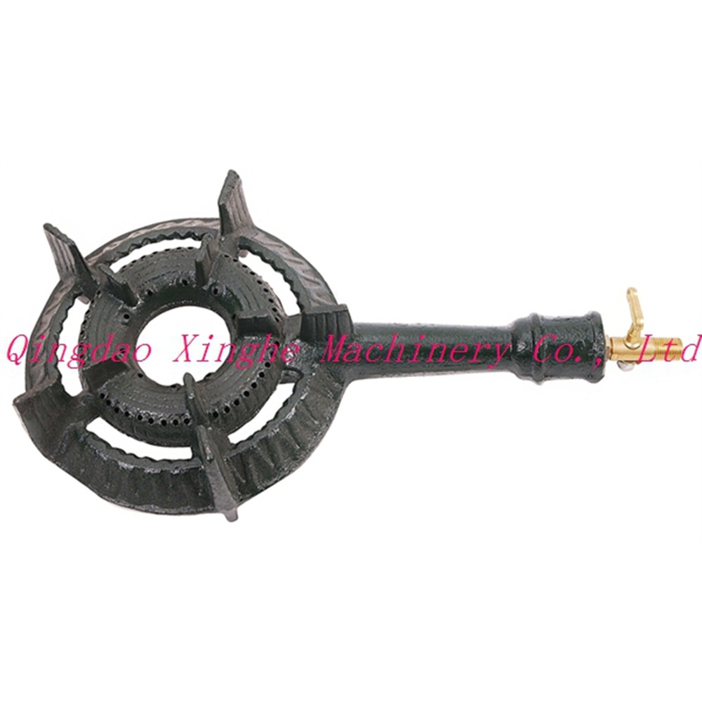 Custome Sand Casting Cast Iron Gas Burner with 2 Rings