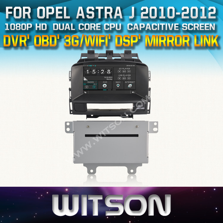 Witson Car DVD Player with GPS for Opel Astra J (W2-D8974L) with Capacitive Screen Bluntooth 3G WiFi CD Copy