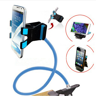 Universal Lazy Mobile Phone Clip Holder GPS Desk Bed Stand Bracket 360 Rotating Mount for iPhone 5s 6 Plus 5.5 Samsung Andriod