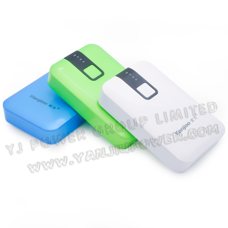 12ah High Capacity Emergency Charger with 5V1a&5V2a, LED Indicator, Colorful Case for Tablet PC and Mobile Phone (YJ626)