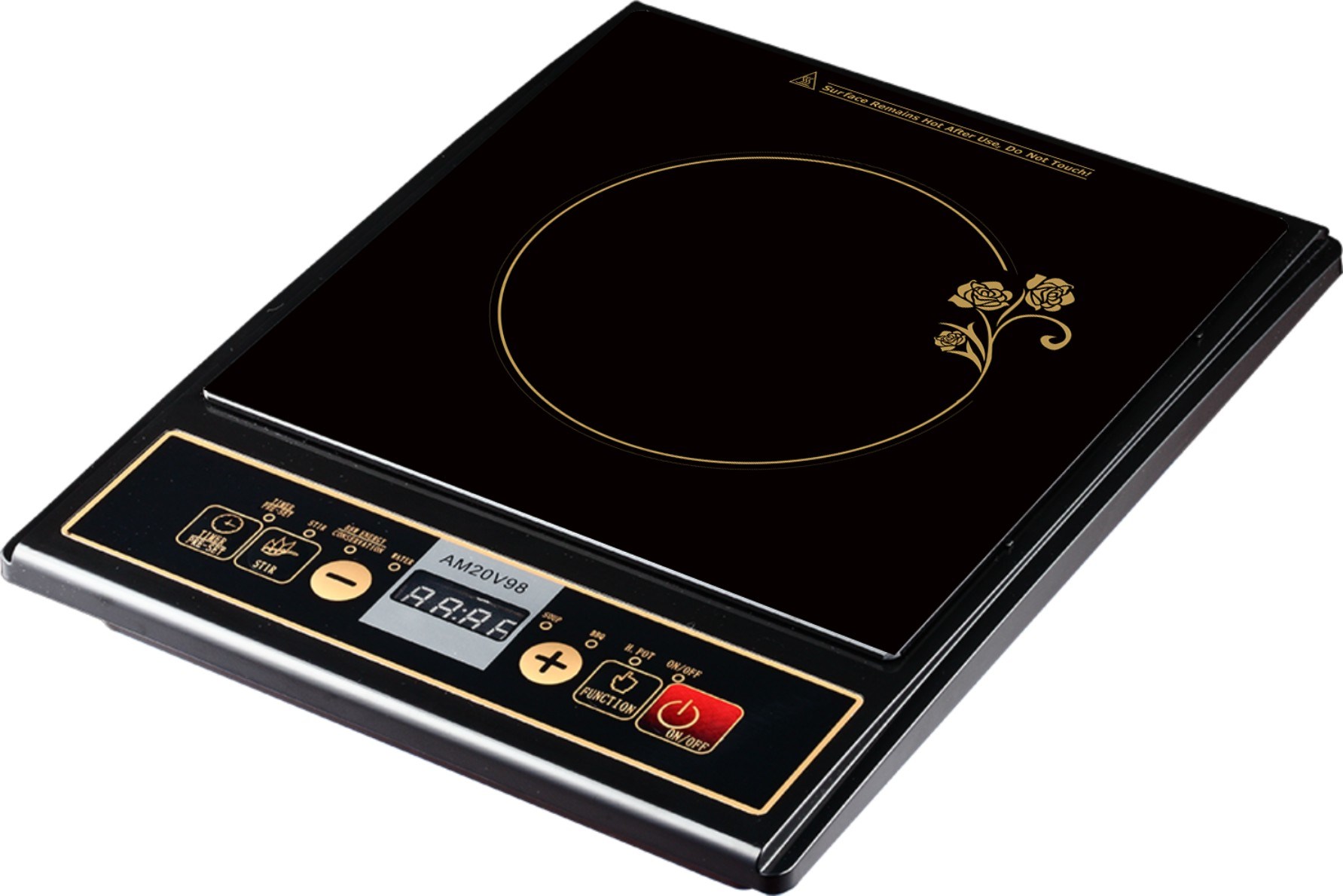Promotion Model 2000W Black Crystal Multi-Function Induction Cooker Cheap Induction Cooker High Quality