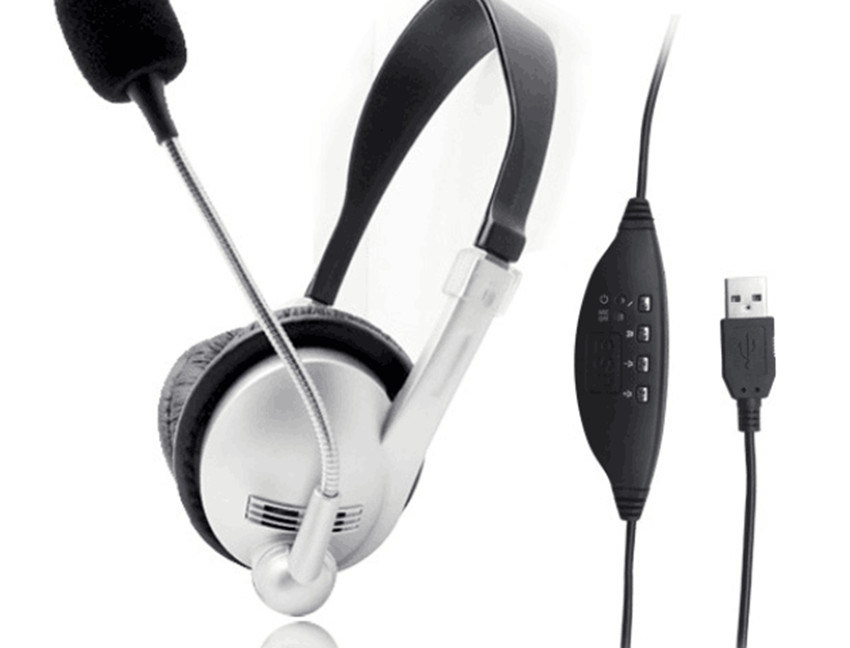 Top Sound Quality VoIP Headphone Via USB Connection to PC