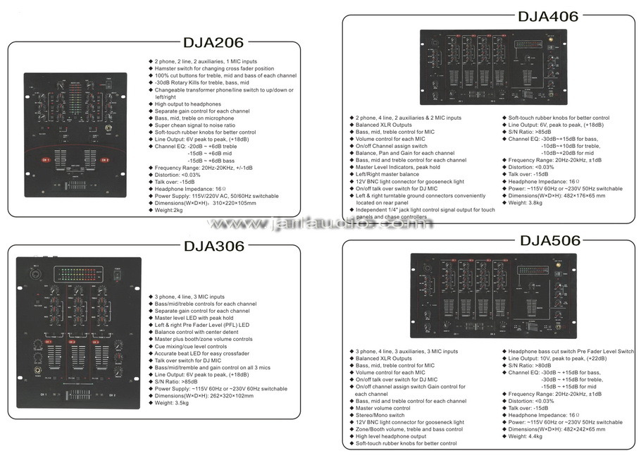 Professional DJ Audio Mixer (DJA)