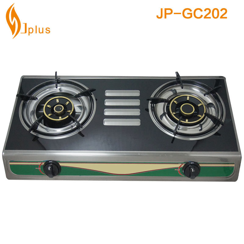 Jp-Gc202 Stainless Steel Body 2 Burner Gas Stove
