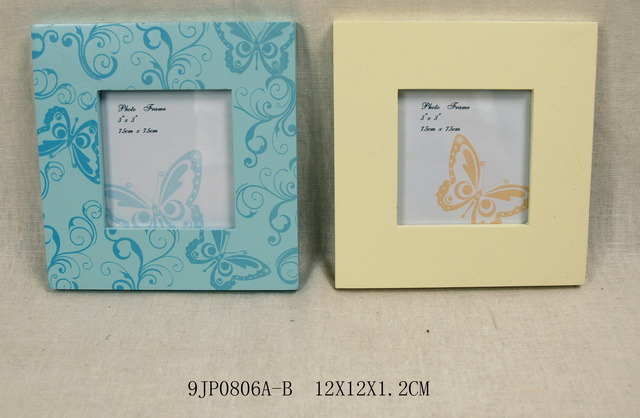 Wooden Butterfly Photo Frame with Screenprinting