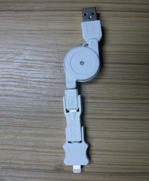 3 in 1 Retractable USB Cable for iPhone 5