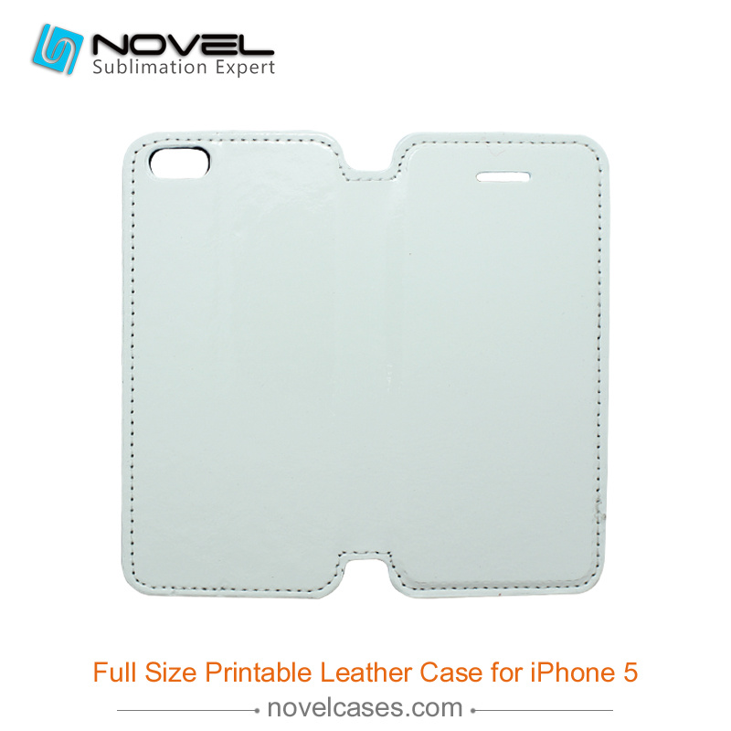 Blank PU Leather Mobile/Cell Phone Case for iPhone5/5s
