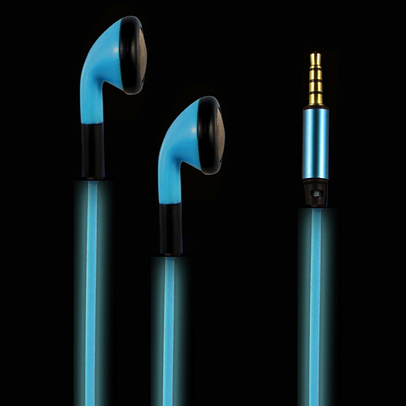 Factory Supply LED Earphone with Mini Jack Microphone