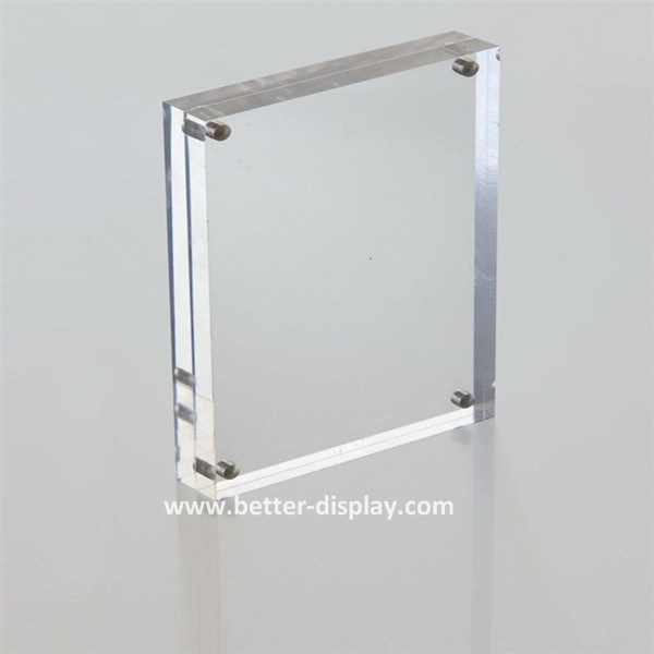 Custom Clear Acrylic Plexiglass Magnet Photo Frame