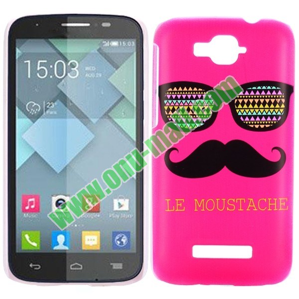 Cheap Custom Cell Phone Case Cover for Alcatel One Touch Pop C7 (Rose Moustache and Sunglass)