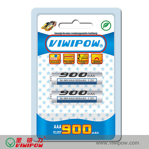 AA/AAA Rechargeable Ni-MH 900mAh Battery VIP-AAA-900