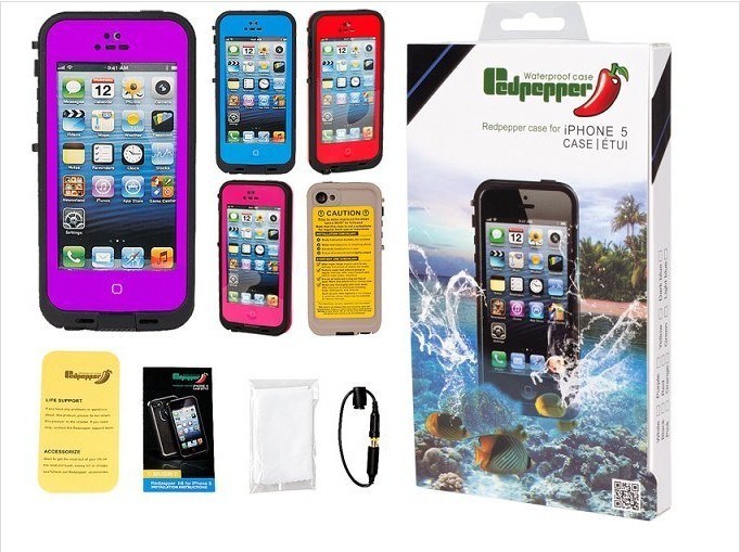 Super Sale! Red Pepper Waterproof Mobile Phone Cases for iPhone