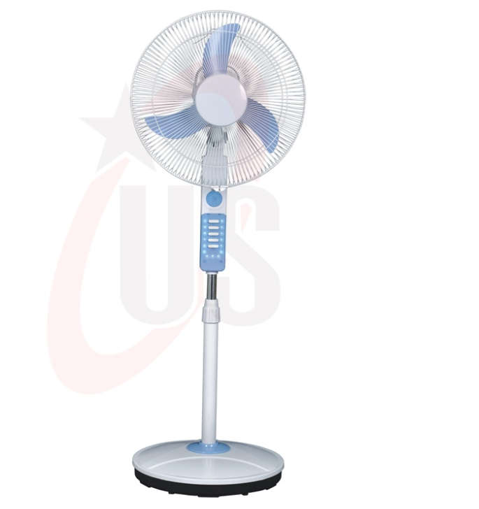 16 Inch Air-Cooling Solar Stand Fan with LED Light (USDC422)