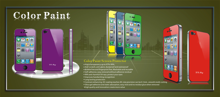 Color Paint Screen Filter for iPhone 4G