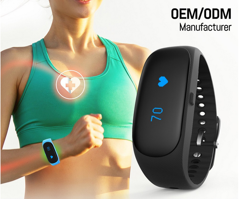 2016 New Product Bluetooth Optical Light Heart Rate Monitor Fitness Tracker Heart Rate Watch with OLED Display