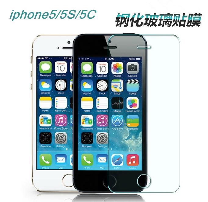 Factory Tempered Glass Screen Protector Anti-Fingerprint for iPhone5S/5c/5