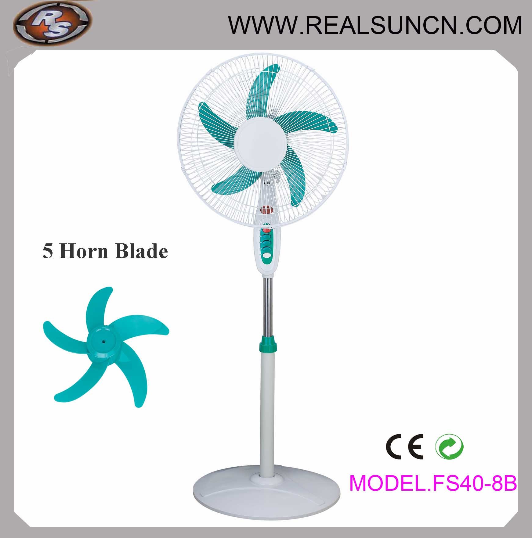 Electrical Stand Fan/Pedestal Fan with 5 Ox Horn Blade-Fs408b