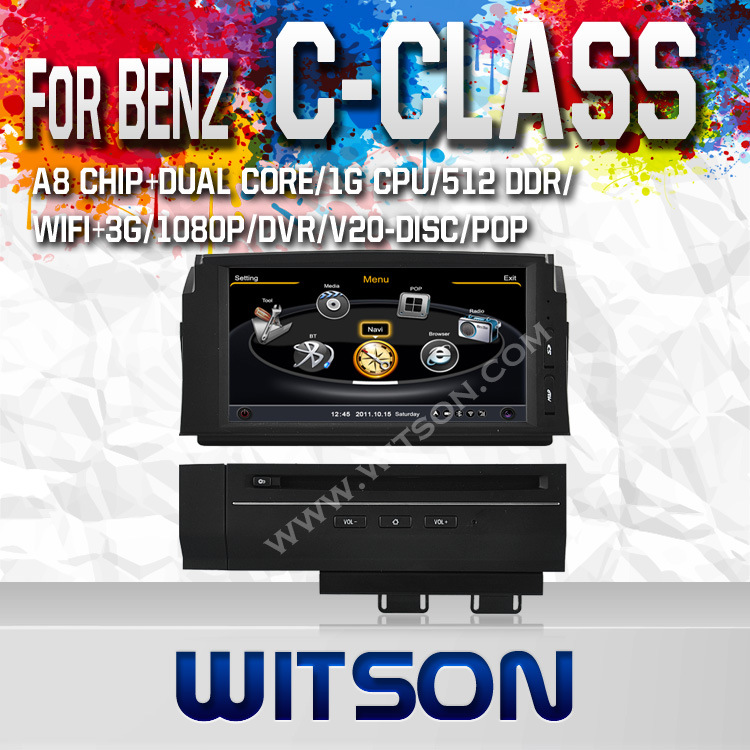 Car DVD Player for Mercedes-Benz C Class with A8 Chipset S100