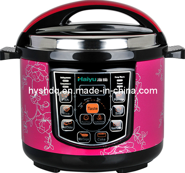 Hy-508dp Fashion Red Body Electric Pressure Cooker