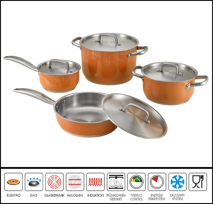 8PCS Modern Kitchen Stainless Steel Cookware Set