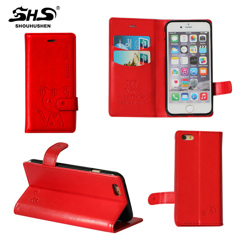 Wallet PU Leather Cellphone Cover with Card Slot