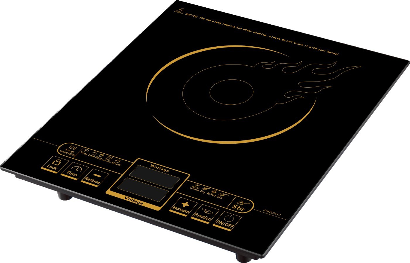 4 Digital LED Display Induction Cooktop Hotplate Touch Control Induction Cooker (AM20H18A)