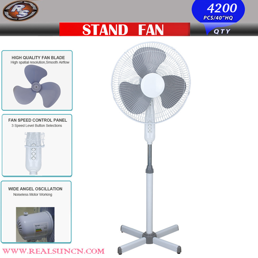 16inch High Quality Stand Fan-Without Light Without Timer