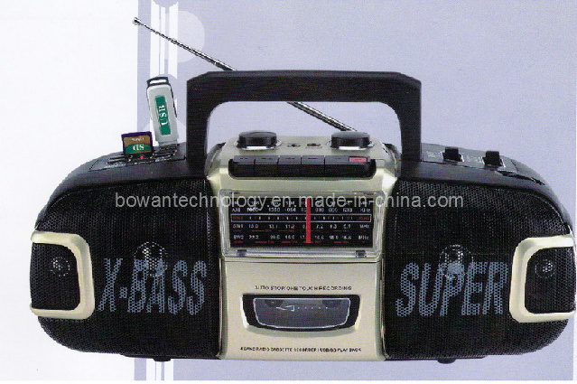 FM/AM/SW1-2 4 Band Radio Cassette Recorder Music Player (BW-1020U)