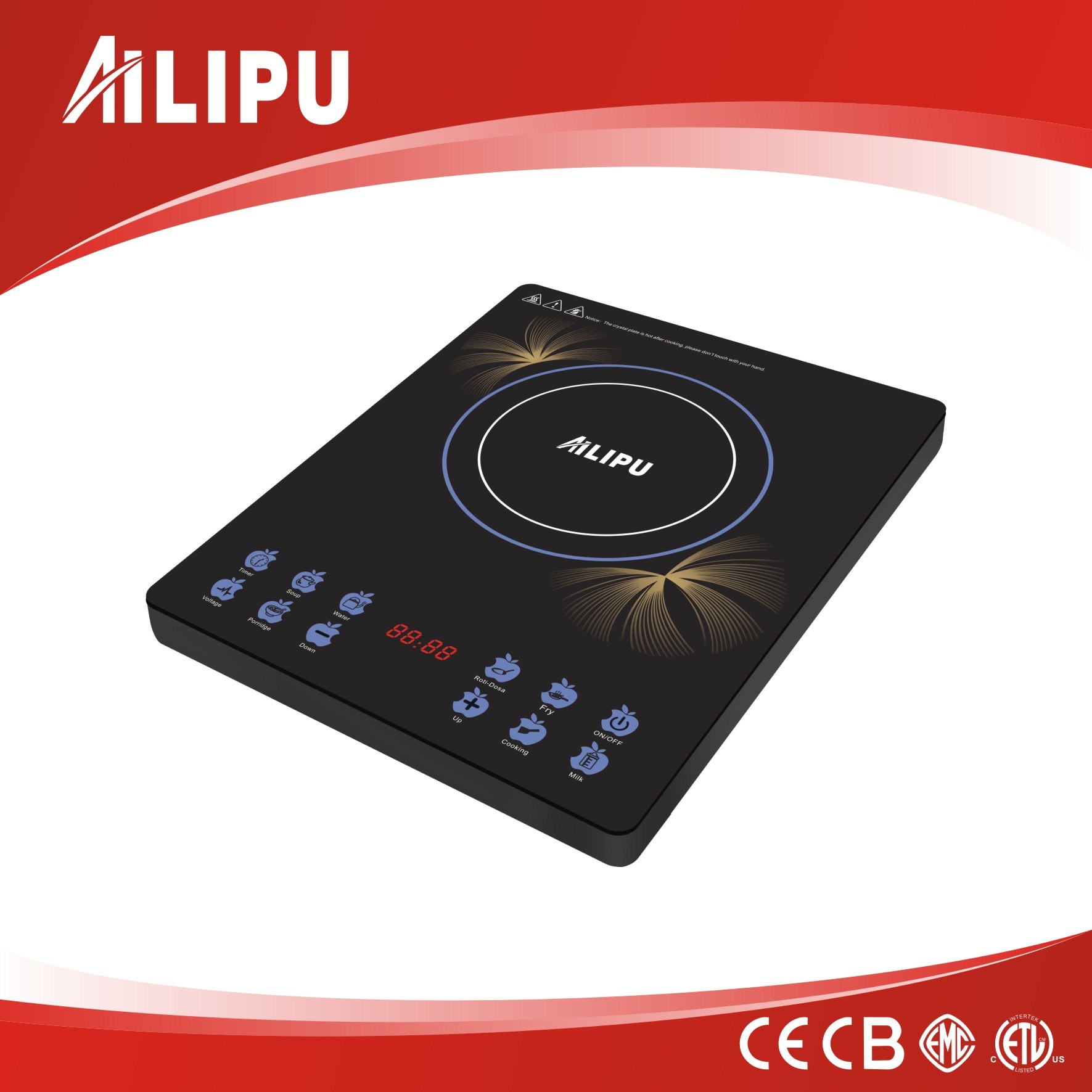 New Design Ultra Slim Induction Cooker with Touch Control