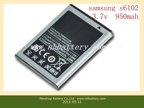 for Samsung Mobile Phone Battery S6102 Li-ion 3.7V 950mAh Battery, Rechargeable Batteries (S6102)