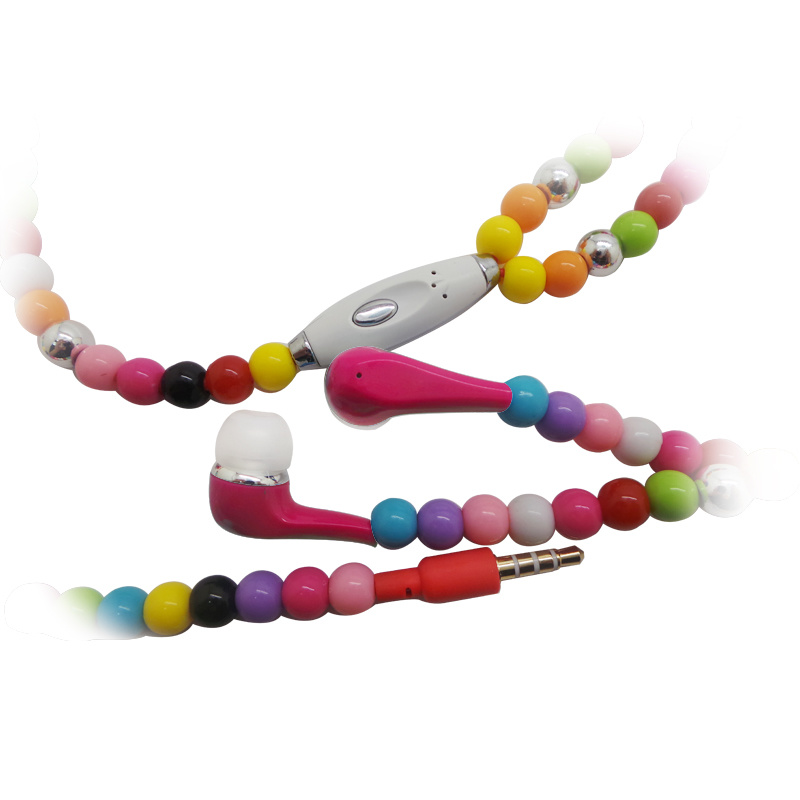 2015 Fashion Android Mobilephone Bead Earphone for Pretty Girl