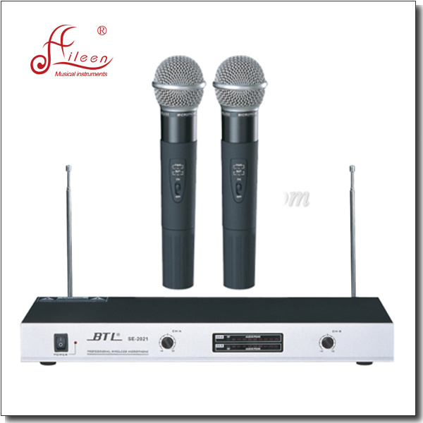 Fixed Channel FM VHF Handheld Mic Wireless Microphone (AL-SE2021)