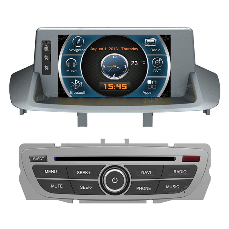 7 Inch TFT LCD Touch Screen Car DVD GPS Navigation System for Renault Fluence with Bluetooth+Radio+iPod+Video