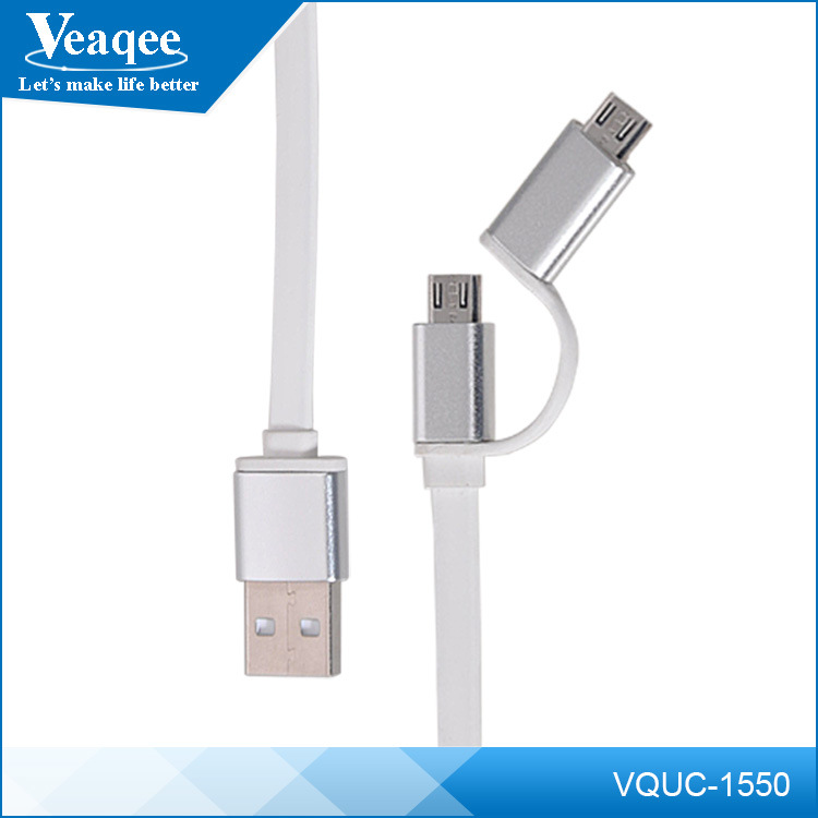Veaqee 2 in 1 Mobile Phone USB Data Cable for Micro