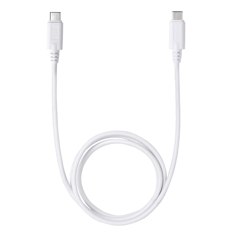 1m Round White USB Type C to USB Type C Cable