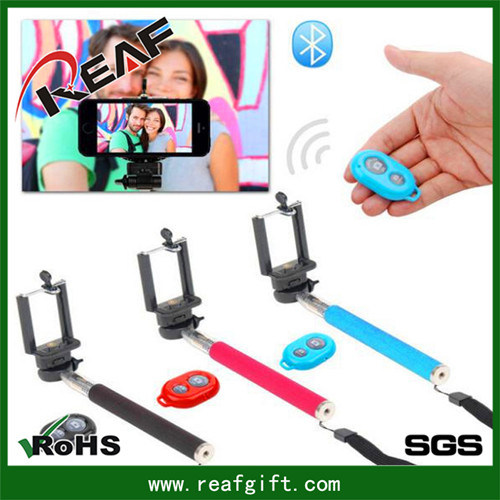 Photography 2015 Accessories Colorful Wireless Mobile Phone Selfie Stick Bluetooth Button Monopod Tripod