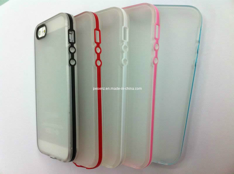 Mobile Phone Cover Case for iPhone 5g Phone Accessories TPU+PC Transparent