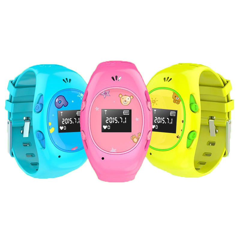 2015 Silicone GPS Tracker OLED Smart Watch W12 for Kids