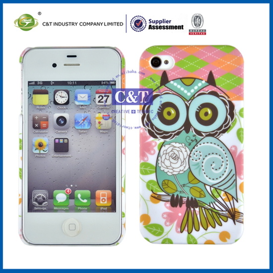 Owl Pattern Hard Mobile Phone Cover for iPhone4 4s